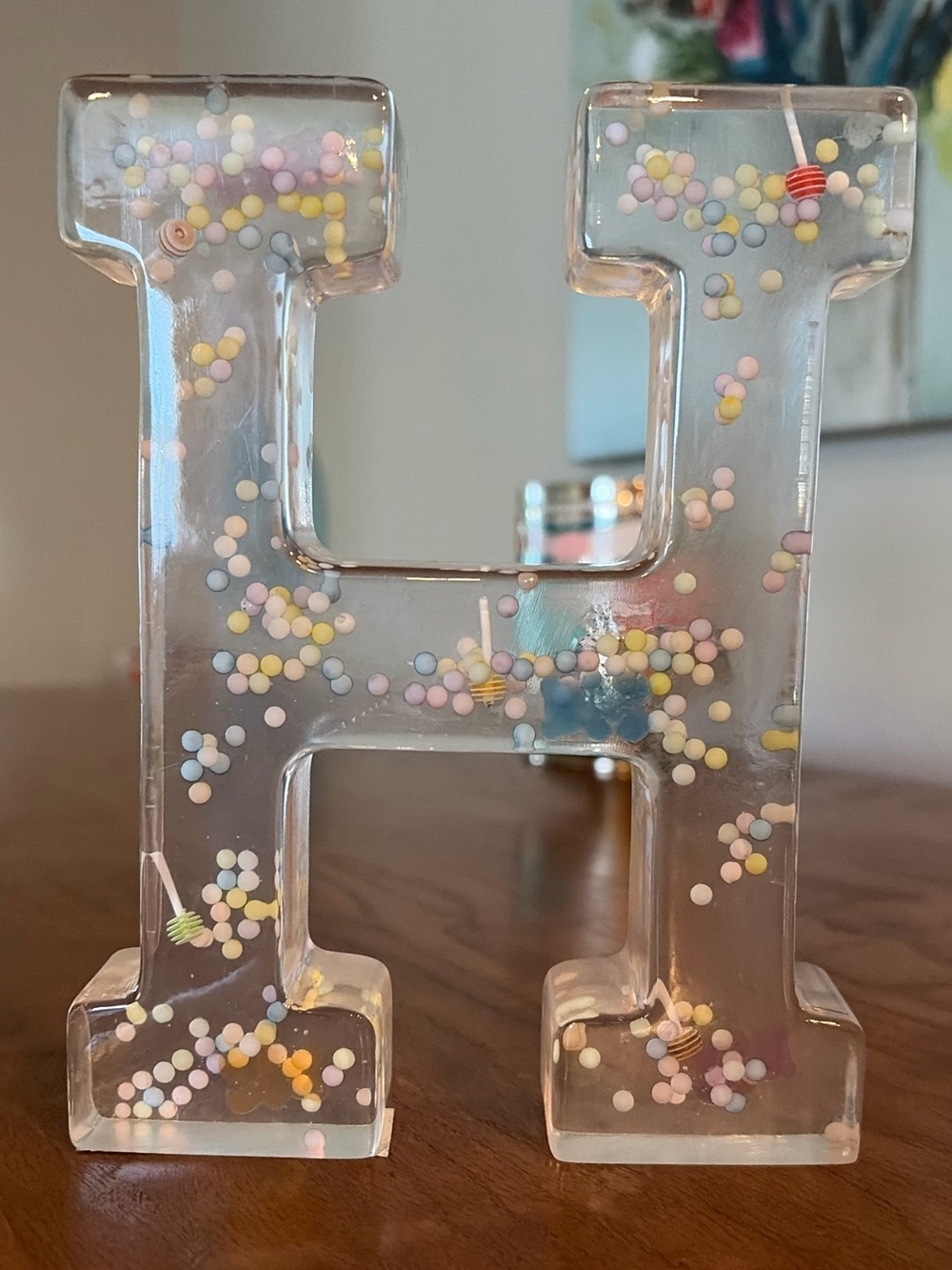 Hair Salon Decor Clear Resin Sprinkles Candy Bears Lolly Pops Shelf Table Sitter - Picture 6 of 8